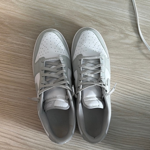 Nike White and Gray Sneakers with Mesh Upper